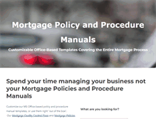 Tablet Screenshot of mortgagepolicymanual.com
